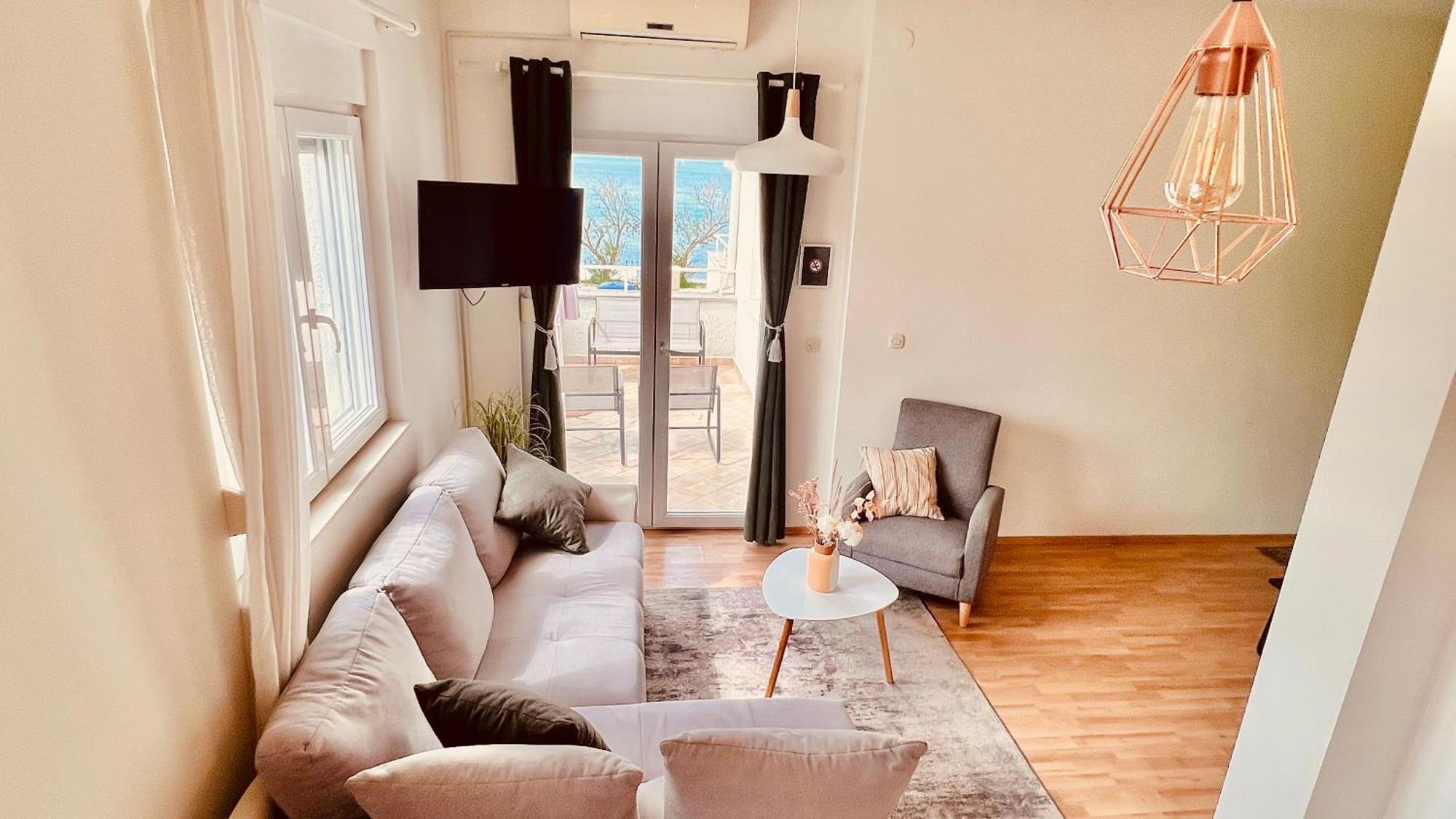 Luxury Beach Apartment W Sunset Sea Views شيبينيك المظهر الخارجي الصورة